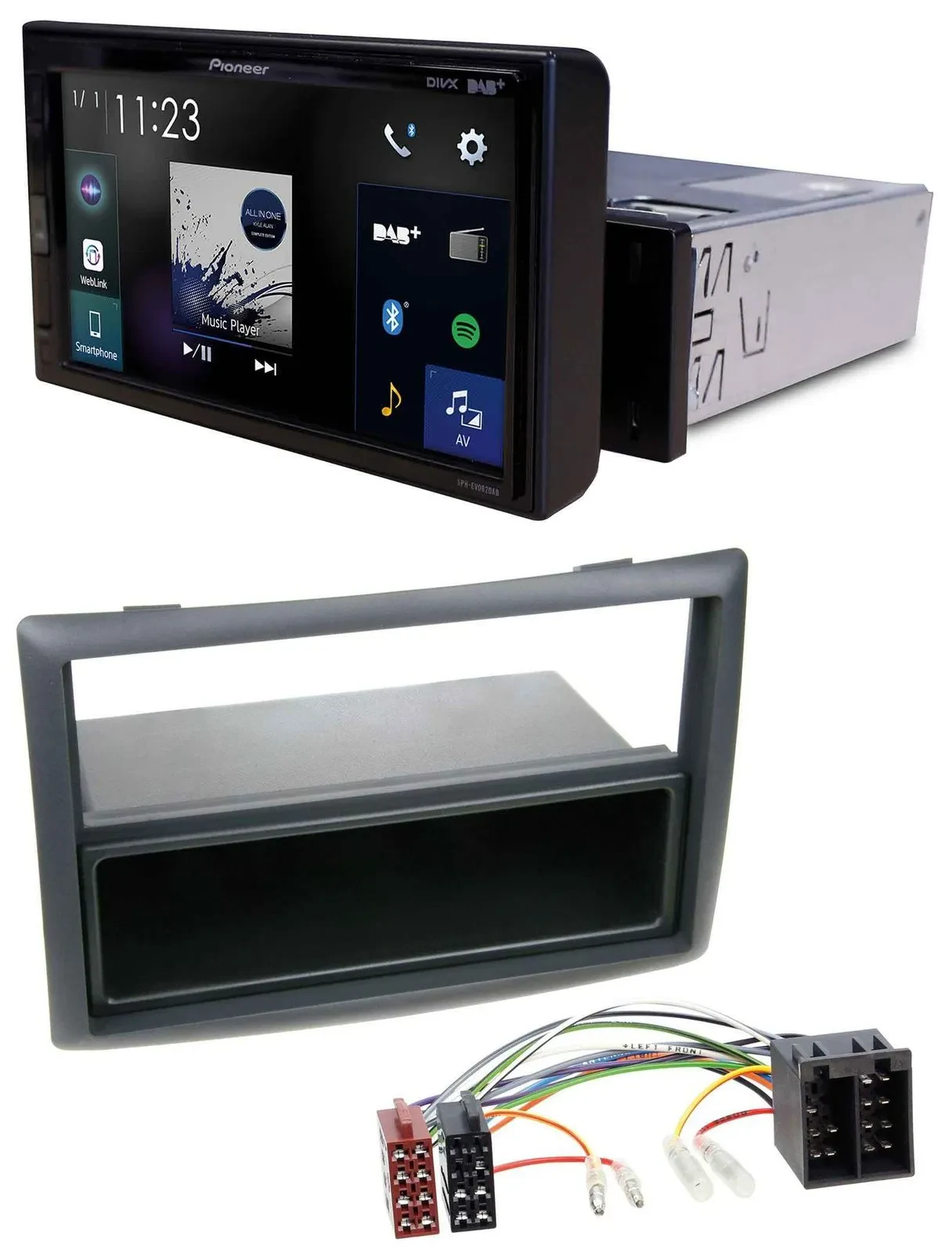 Pioneer DAB MP3 Bluetooth USB Autoradio für Renault Megane Scenic ab 07 schwarz