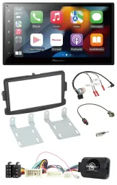 Автомагнитола для Dacia Sandero Pioneer DAB, Bluetooth, 2DIN, USB, поддержка кнопок на руле, черная