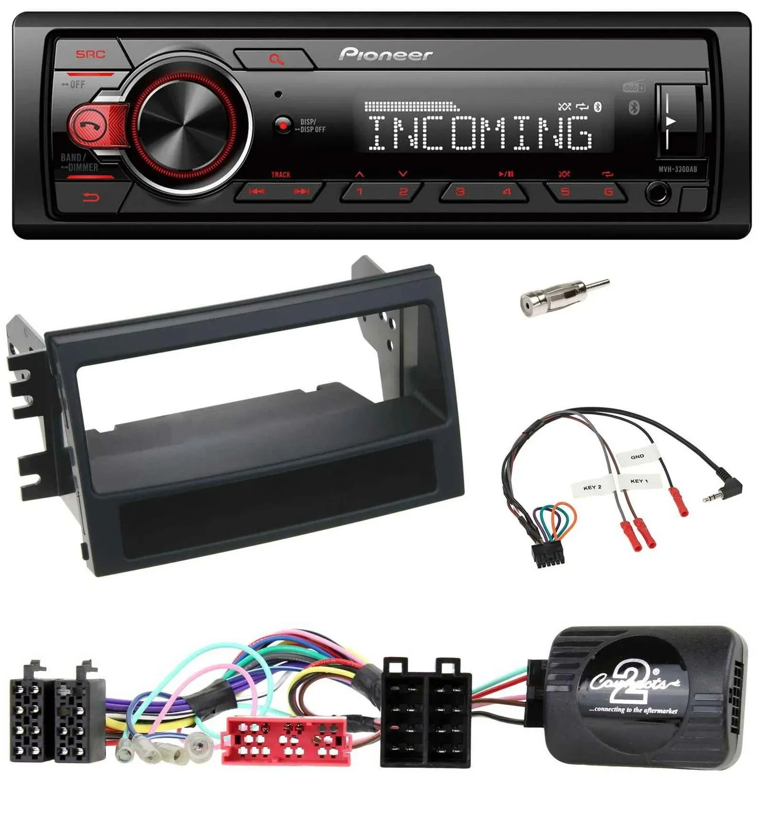 Автомагнитола для Kia Soul (2009–2011) Pioneer Bluetooth, USB, DAB, поддержка кнопок на руле