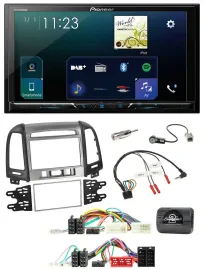 Pioneer Lenkrad Bluetooth USB 2DIN DAB Autoradio für Hyundai Santa Fe 10-12 3 Sc