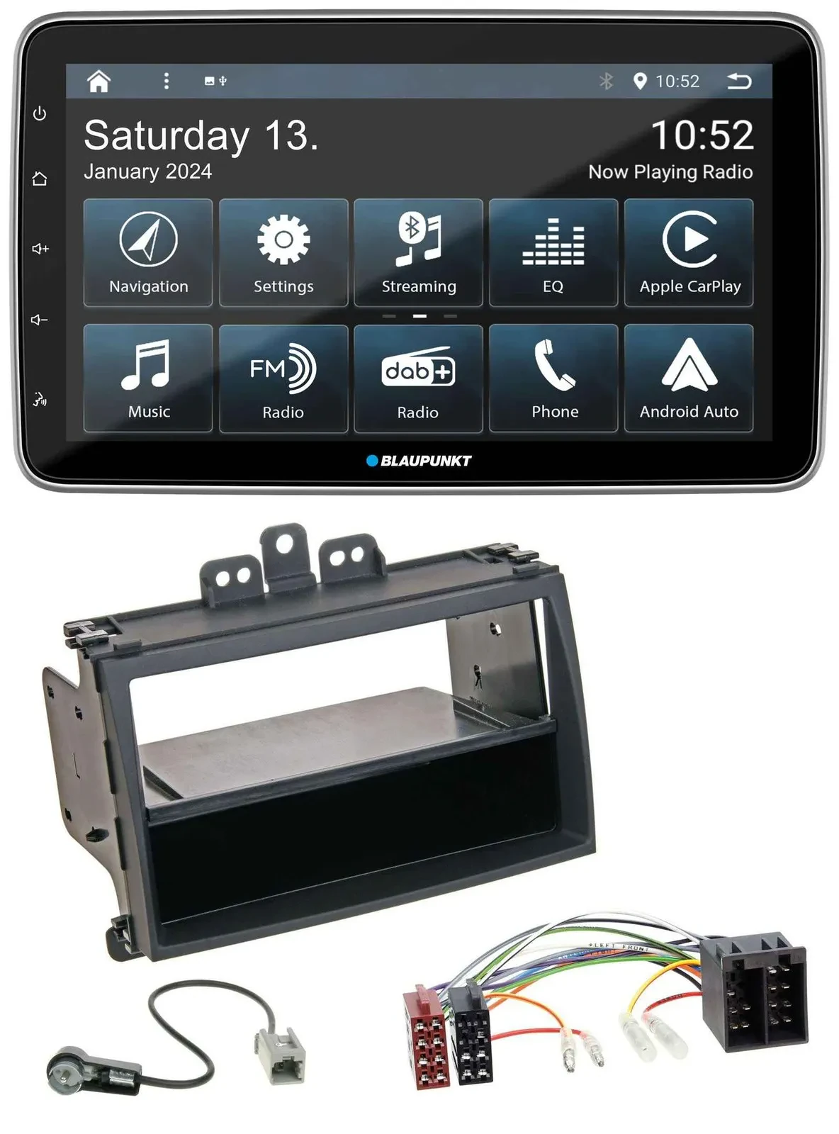 Blaupunkt USB DAB SD MP3 Bluetooth Autoradio für Hyundai i20 08-11 Rubber-Touch