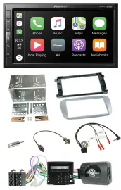 Pioneer USB Lenkrad DAB 2DIN Bluetooth Autoradio für Ford Mondeo S-Max Profi sil