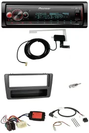 Автомагнитола для Honda Civic 2001–2003 Pioneer Bluetooth DAB USB черная поддержка управления с руля