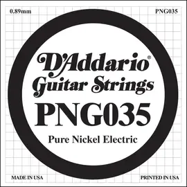 Струна для электрогитары D'Addario PNG035 XL Pure Nickel, никель, калибр 35