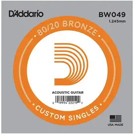 Струна одиночная D'Addario BW049 Bronze 80/20 049