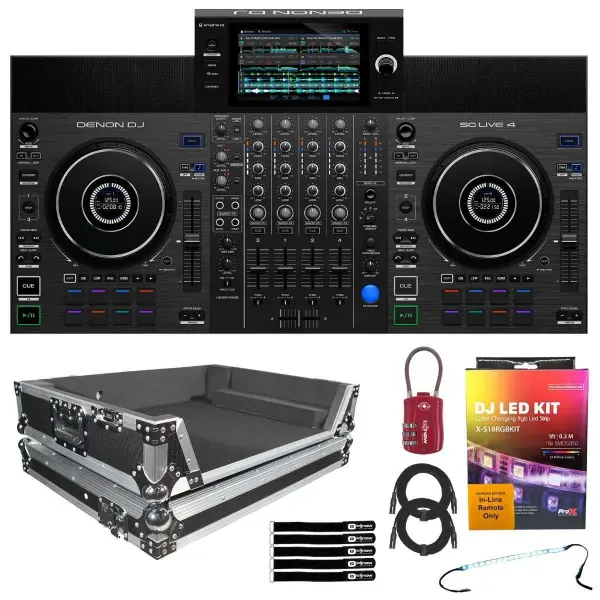 DJ-контроллер с джогом Denon SC LIVE 4 с аксессуарами