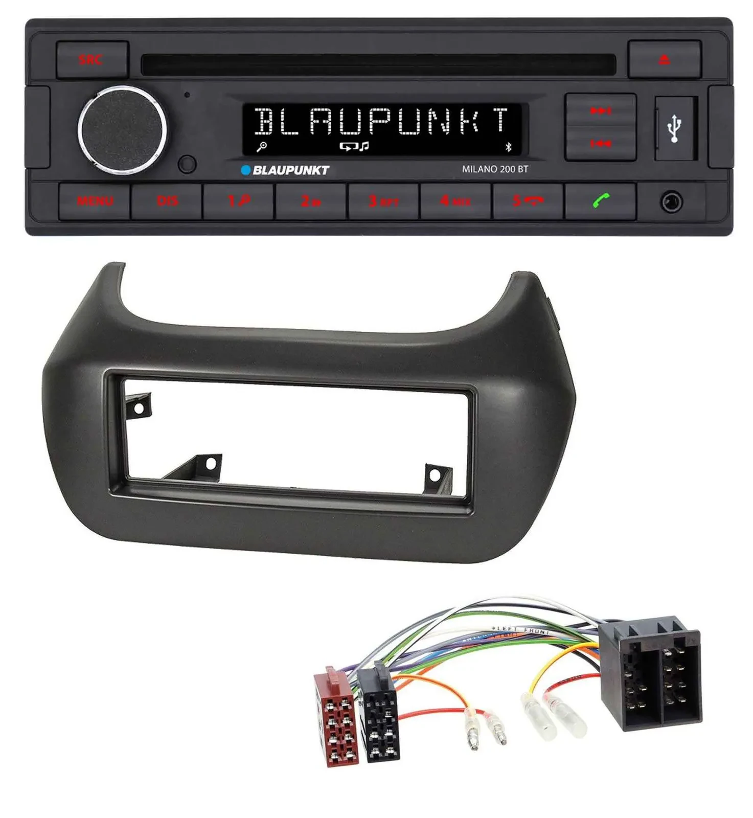Blaupunkt MP3 USB CD Bluetooth AUX Autoradio für Fiat Fiorino Qubo Citroen Nemo