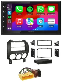 Автомагнитола Kenwood 2-DIN, DAB, Bluetooth, USB для Mazda 2 (с 2007)
