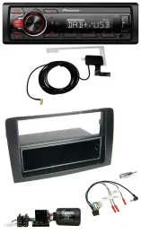 Автомагнитола Pioneer 1-DIN, MP3, DAB, USB, поддержка кнопок на руле, для Fiat Idea (2006–2012), черный