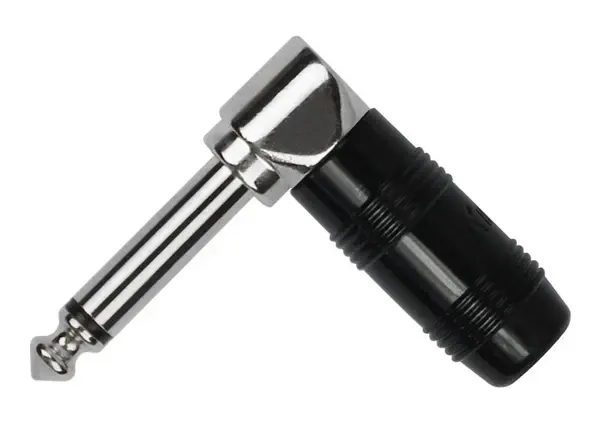 Разъем кабельный Kirlin 2359CH-B RIGHT ANGLE MONO PLUG 1/4"