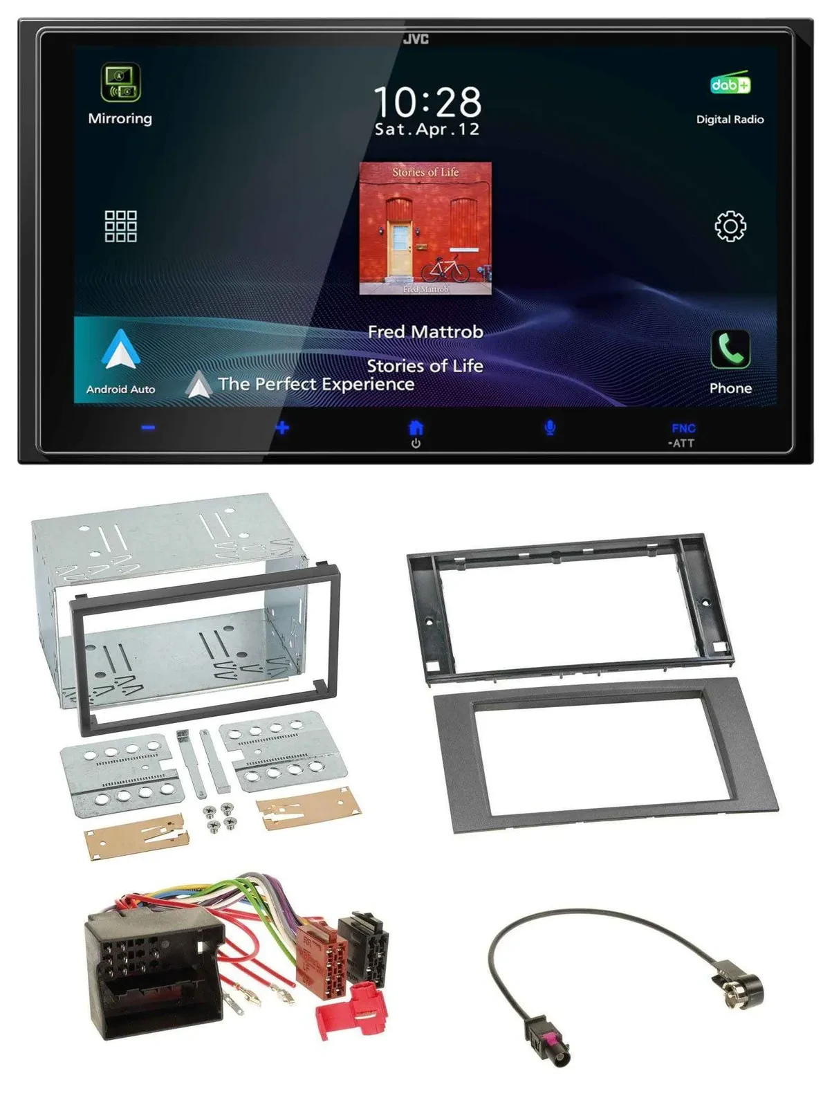 JVC USB Bluetooth 2DIN DAB MP3 Autoradio für Ford C-Max Galaxy S-Max 03-07 anthr