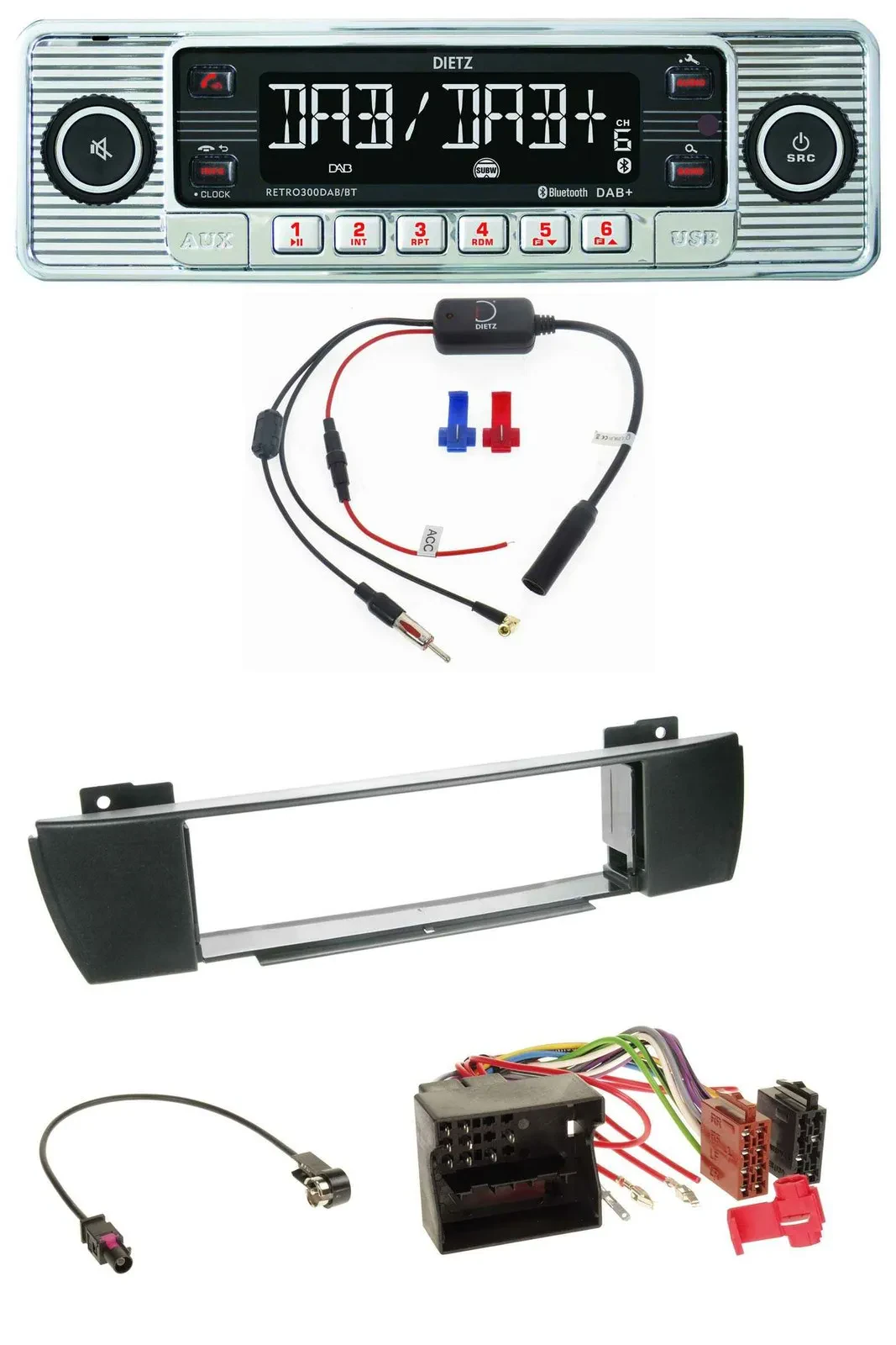 Dietz DAB USB MP3 Bluetooth Autoradio für BMW X3 (bis 2007)