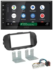Kenwood DAB Bluetooth USB MP3 2DIN Autoradio für Kia Soul ab 14 PS schwarz