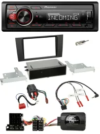 Автомагнитола для Audi A4 B5 1999–2001 Pioneer Bluetooth, USB, DAB, поддержка кнопок на руле, совместим с Bose