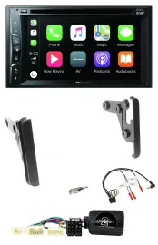 Автомагнитола Pioneer 2DIN USB DVD Bluetooth DAB для Toyota Yaris (2007–2010) с поддержкой управления на руле