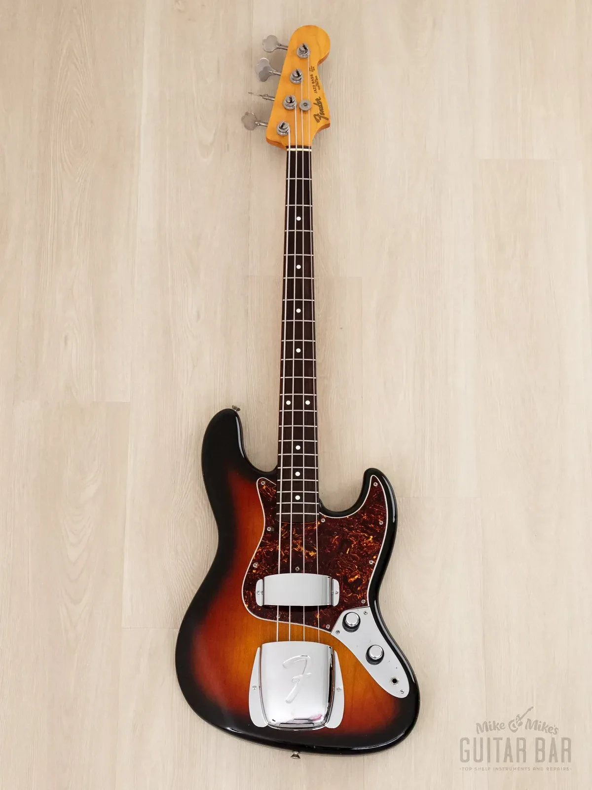 Бас-гитара Fender JV Jazz Bass 1962 Vintage Reissue Stack Knob JB62-115 JJ Sunburst Lacquer w/case Japan 1983