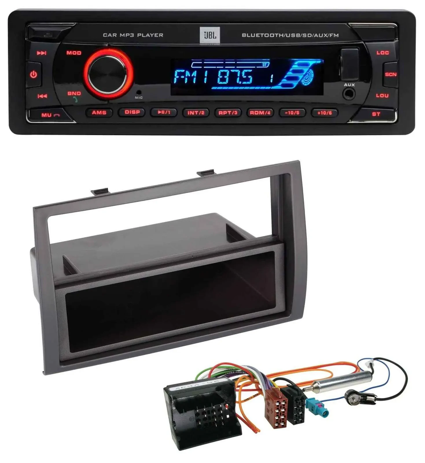 JBL AUX MP3 USB Bluetooth SD Autoradio für Citroen Jumper 2006-2011 Quadlock