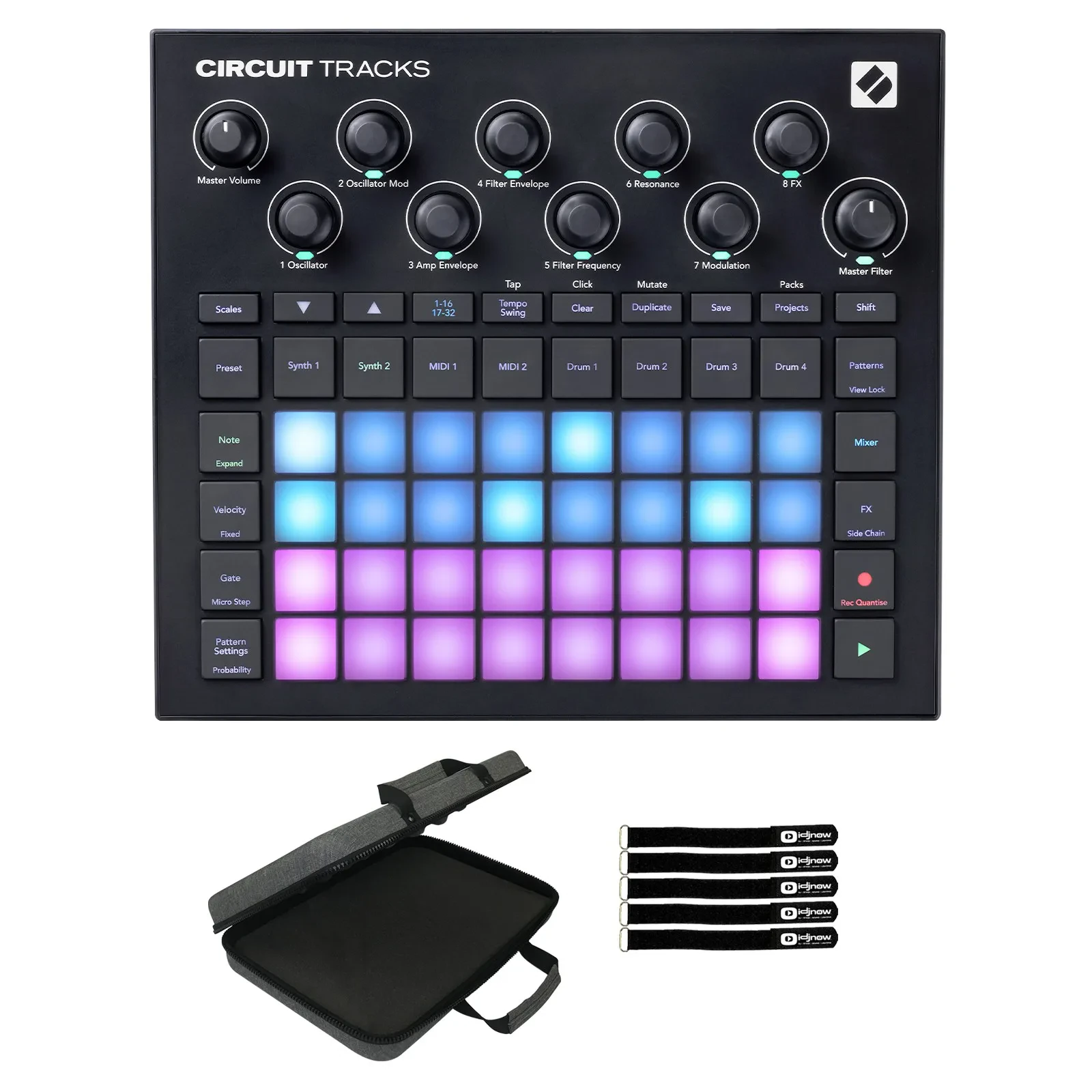 Novation Circuit Tracks Standalone Groovebox Synths Drums Sequencer w Case