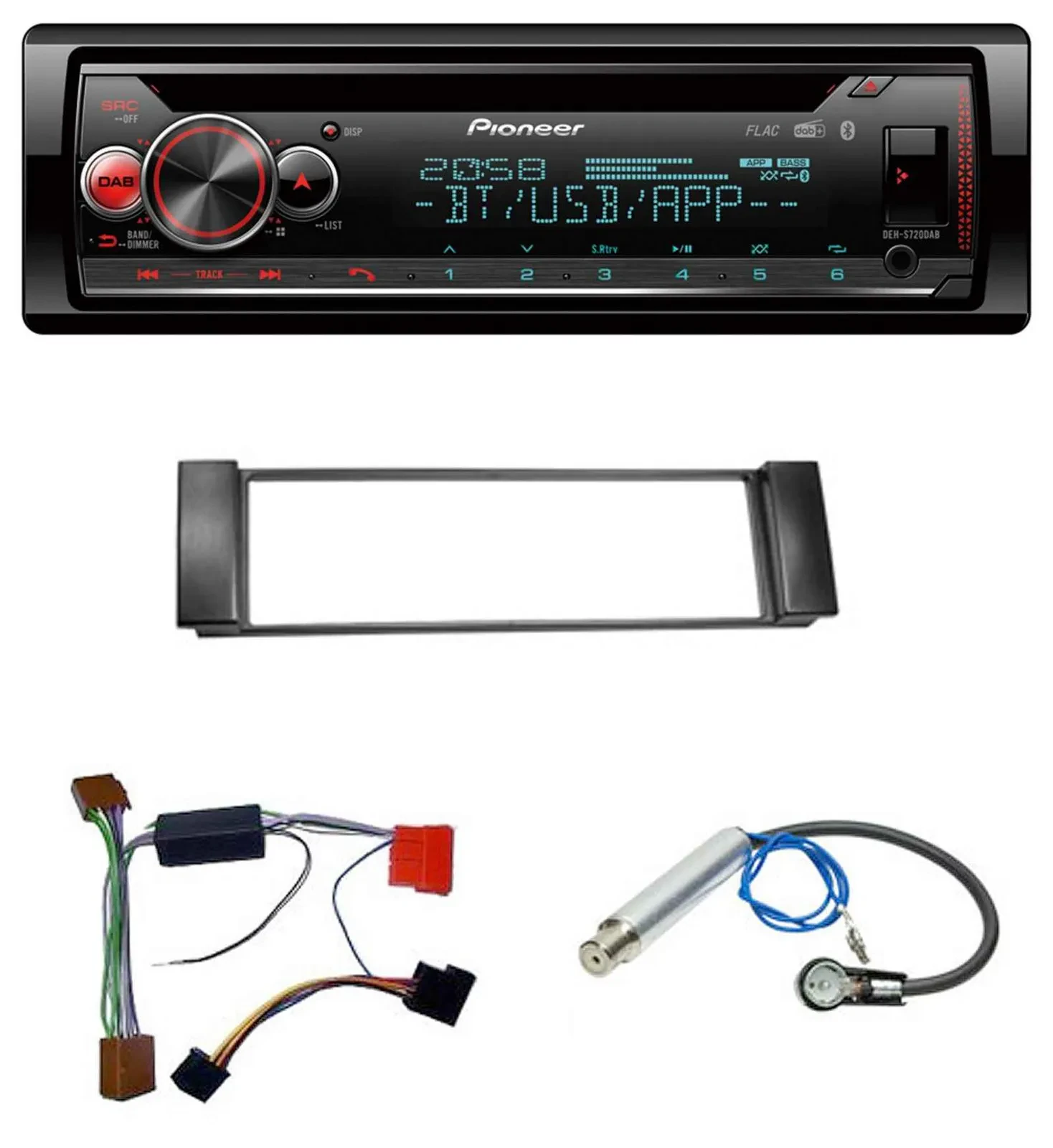 Pioneer MP3 DAB CD Bluetooth USB Autoradio für Audi A3 8L 00-03 A6 C5 00-04 Akti