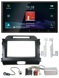 JVC USB Bluetooth 2DIN DAB Lenkrad Autoradio für Kia Sportage III 10-15 schwarz