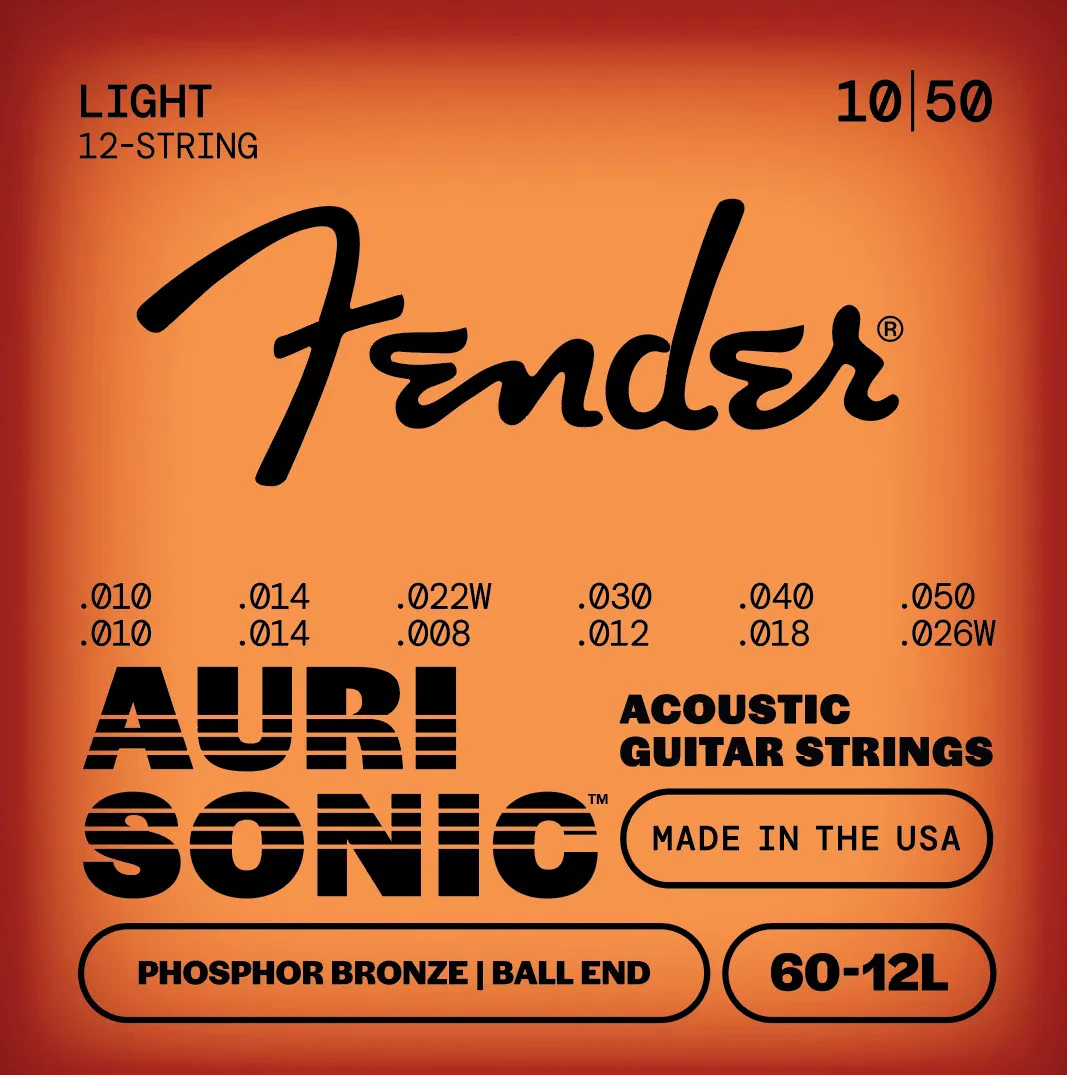 Fender Aurisonic Phosphor Bronze 12-String Acoustic Guitar Strings 10-50