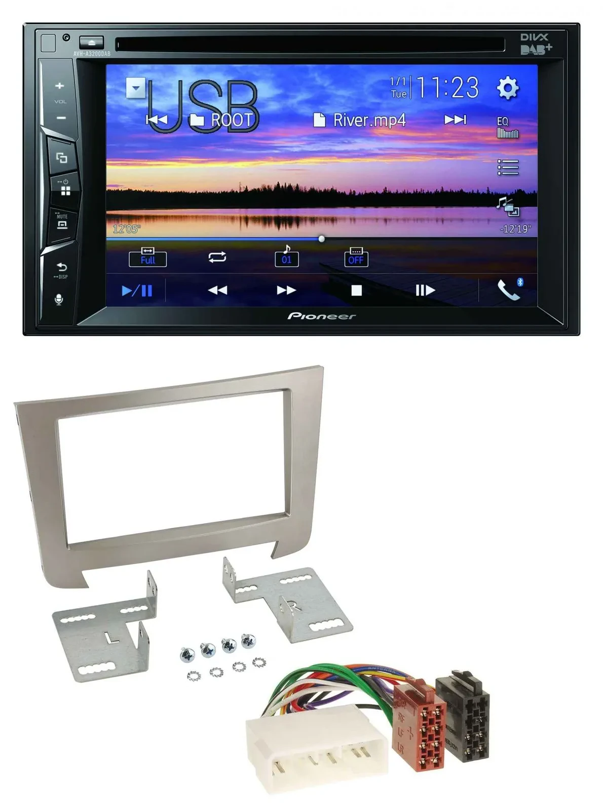 Автомагнитола для SsangYong Rexton (с 2013) Pioneer 2-DIN Bluetooth USB DVD DAB