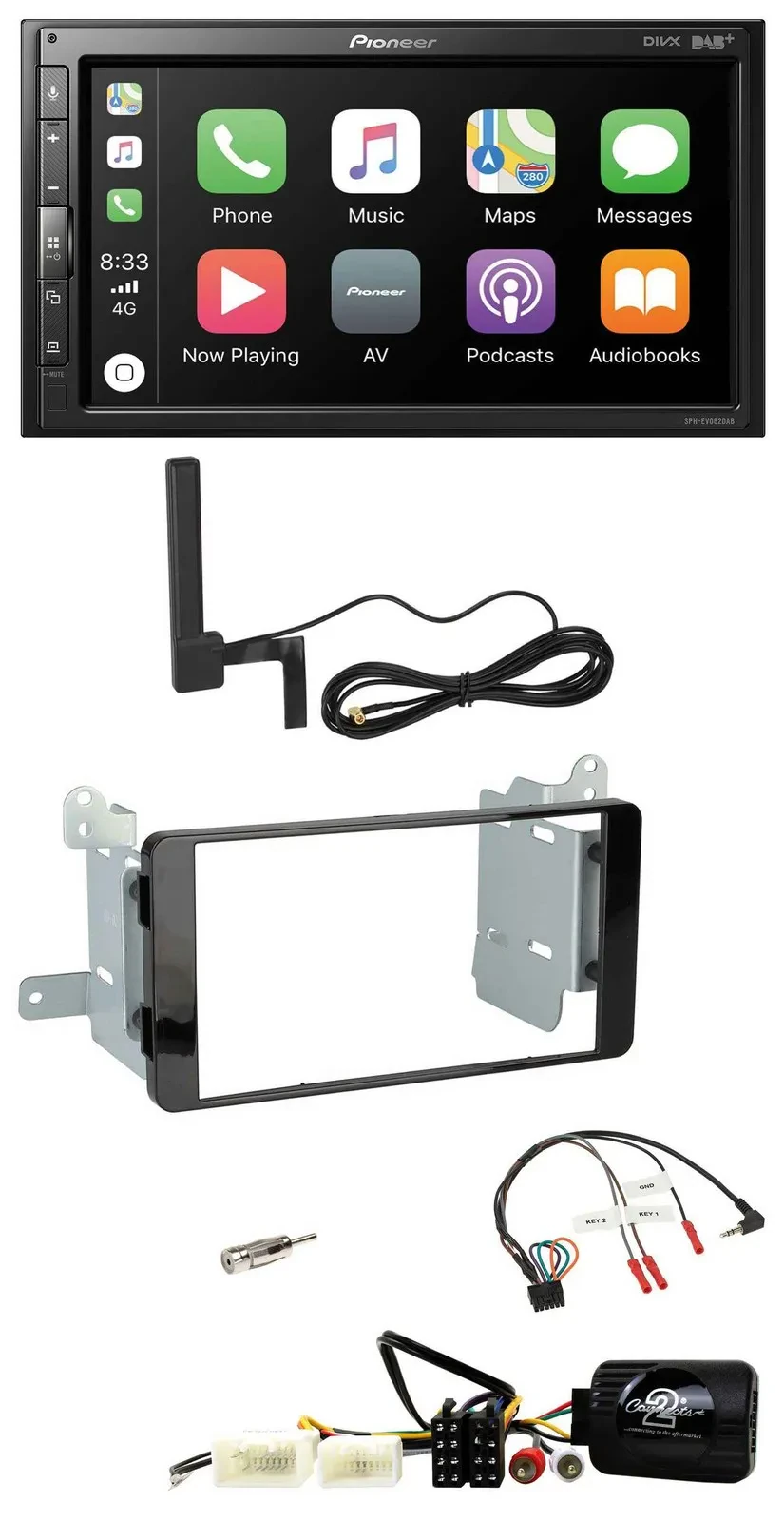 Автомагнитола для Mitsubishi L200 Pioneer 2-DIN, USB, Bluetooth, DAB