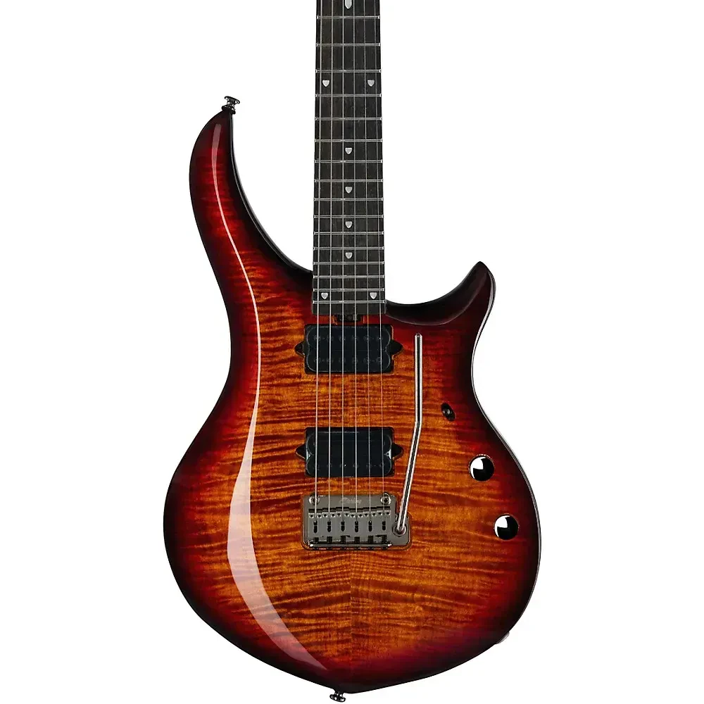 Электрогитара Sterling by Music Man Majesty MAJ200XFM Blood Orange Burst со звукоснимателями DiMarzio