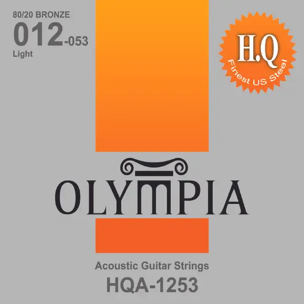 Струны для акустической гитары Olympia HQA1253 12-53, бронза