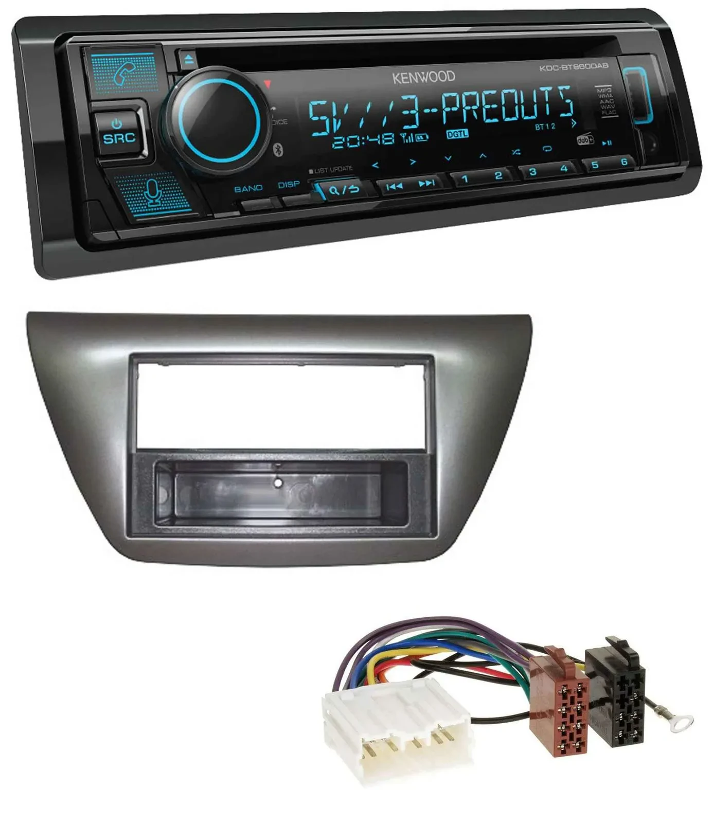 Kenwood Bluetooth USB CD MP3 DAB Autoradio für Mitsubishi Lancer Evo 2004-2008