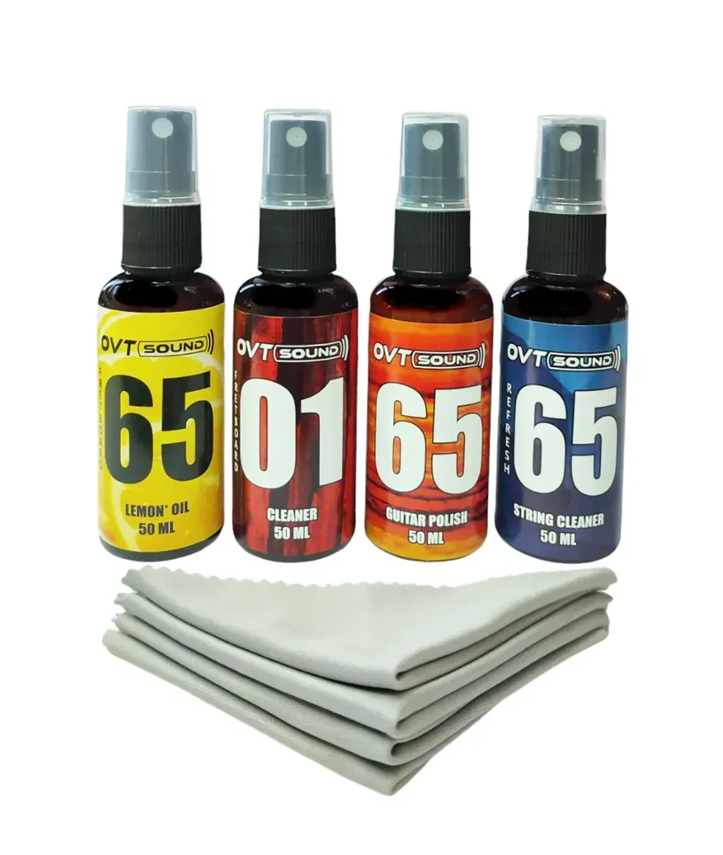 Набор средств по уходу за гитарой OVTSound OIL_CL_POL_SC_4N_50