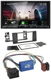 Kenwood MP3 2DIN USB DAB Bluetooth Autoradio für BMW X5 E53 5er E39 Rundpin Akti