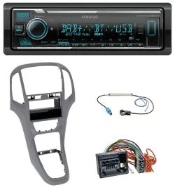 Kenwood Bluetooth MP3 DAB USB Autoradio für Opel Astra J ab 2009 Titan grau