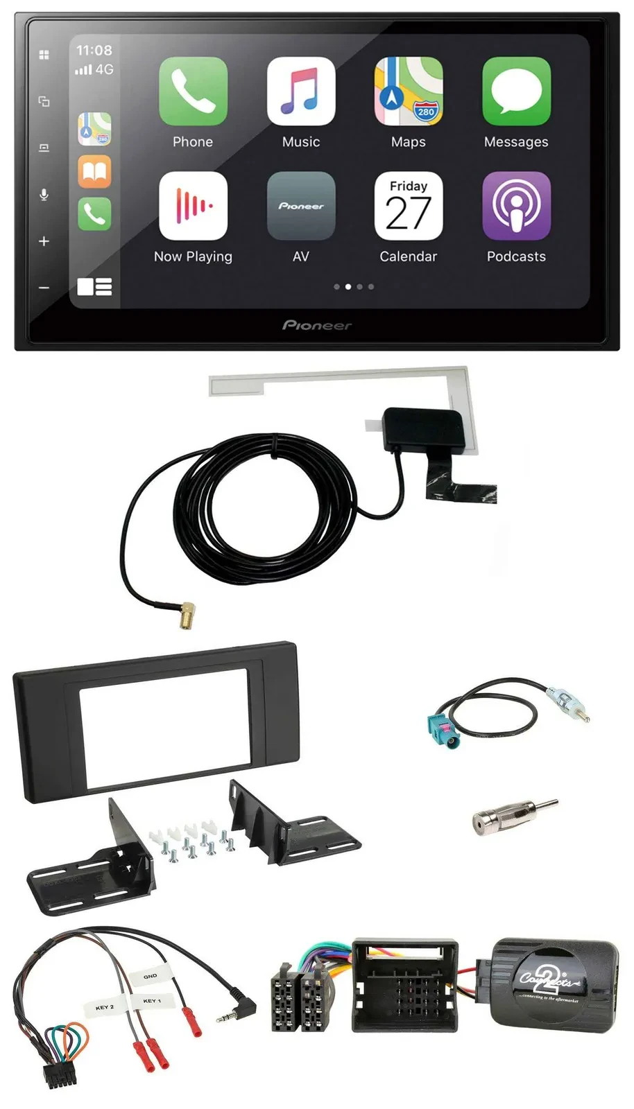 Pioneer USB Lenkrad 2DIN Bluetooth DAB Autoradio für Land Rover Range Rover Vogu