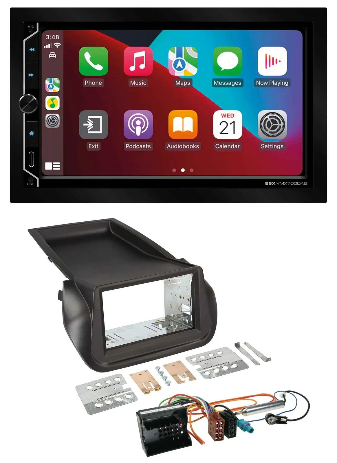 ESX 2DIN DAB USB MP3 Bluetooth Autoradio für Citroen Nemo Peugeot Bipper