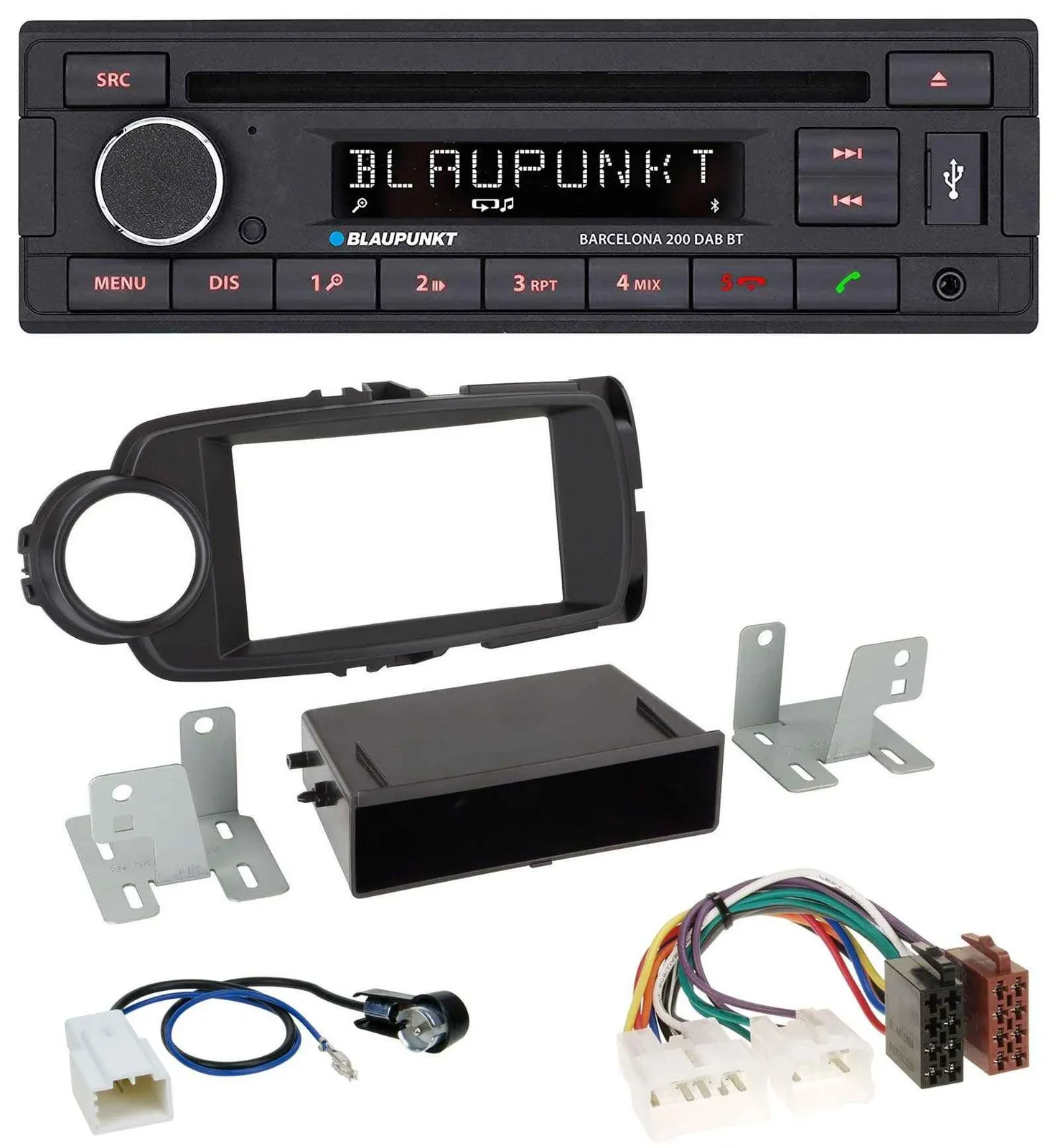 Blaupunkt USB DAB CD Bluetooth MP3 Autoradio für Toyota Yaris (11-14) - schwarz