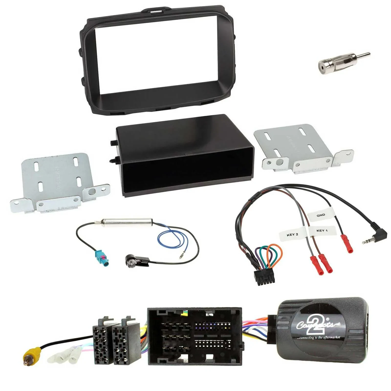 Einbauset Lenkradadapter DIN Autoradio für Alfa Giulietta 940 Facelift 2014-2021