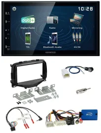 Kenwood 2DIN Bluetooth Lenkrad USB DAB Autoradio für Toyota Aygo 2014-2021