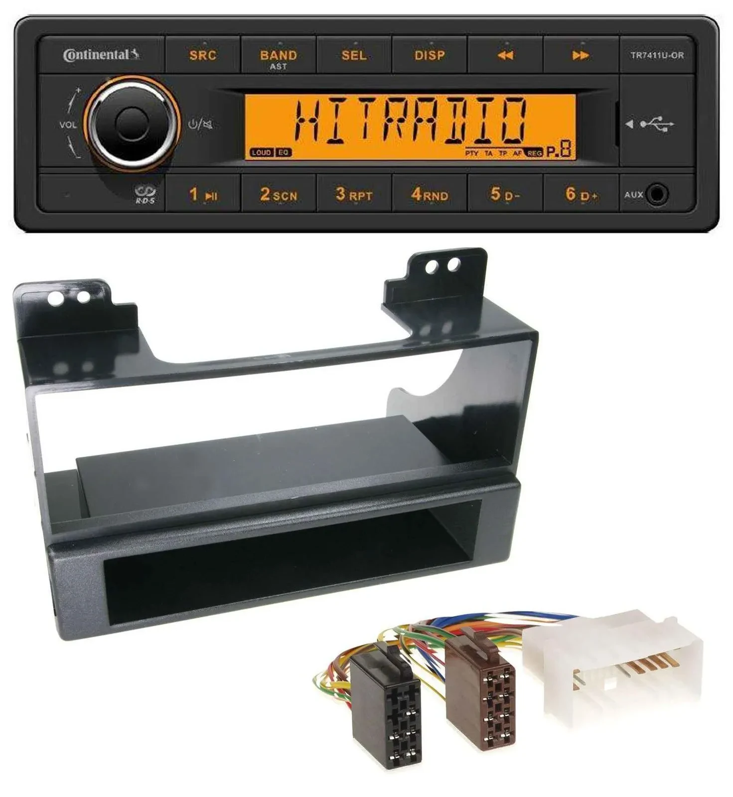 Continental 1DIN USB AUX MP3 Autoradio für Kia Carnival (ab 2006)