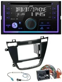 JVC MP3 USB 2DIN DAB Bluetooth CD Autoradio für Opel Insignia 08-13 schwarz