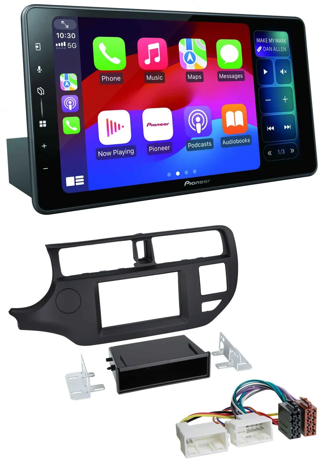 Pioneer Bluetooth DAB MP3 USB Autoradio für Kia Rio (UB 2011-2014) schwarz