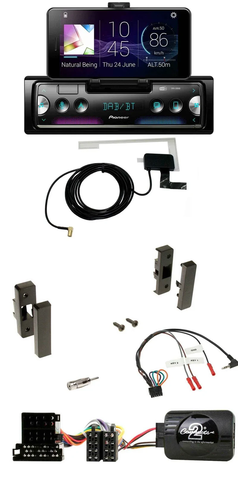 Pioneer DAB Bluetooth Lenkrad USB Autoradio für Audi A3 8L 1996-2000