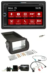 Blaupunkt TMC USB Lenkrad Bluetooth DAB 2DIN Navigation für Citroen Nemo Peugeot