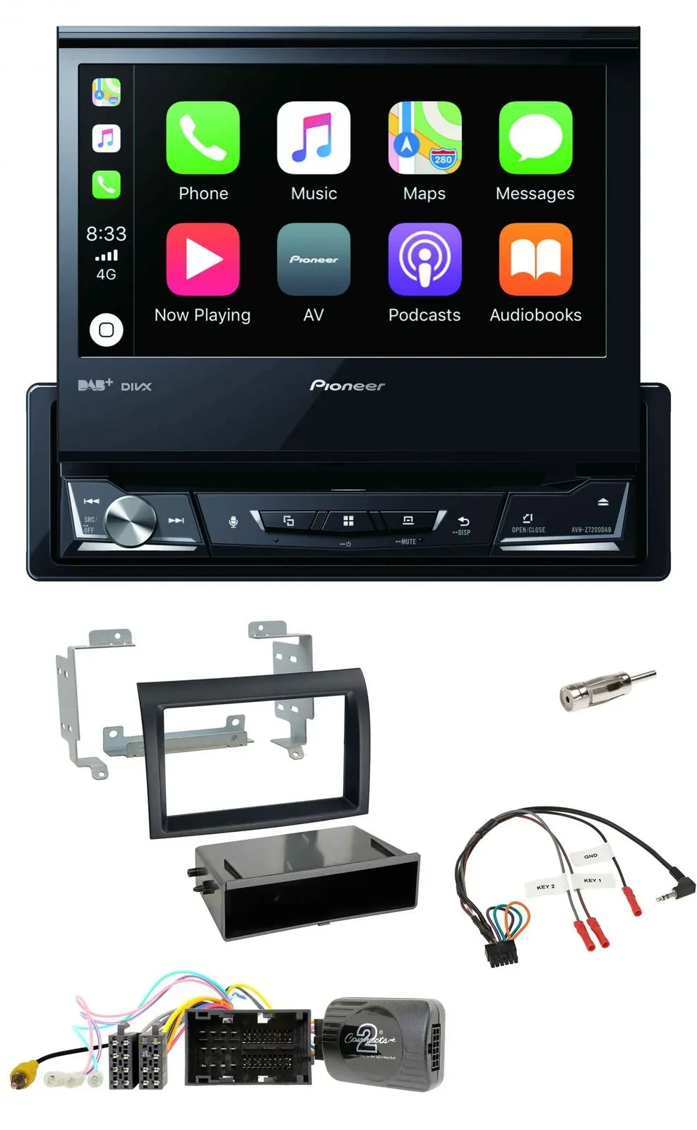 Pioneer DVD Bluetooth DAB USB Lenkrad Autoradio für Citroen Jumper ab 14 Profive