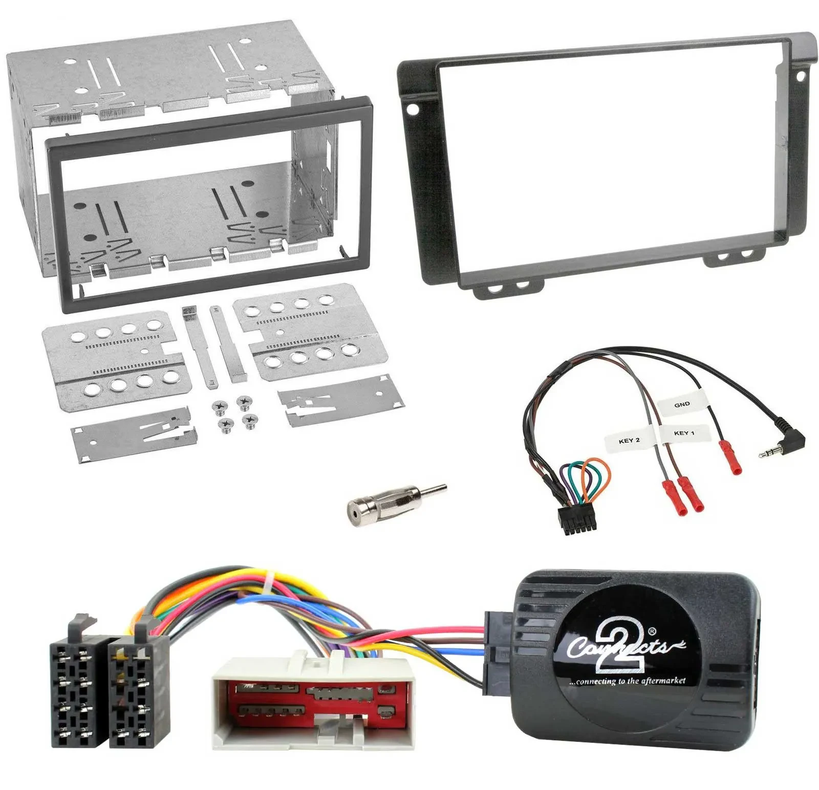 Radioset Lenkradadapter Doppel DIN Autoradio für Land Rover Freelander 2004-2006