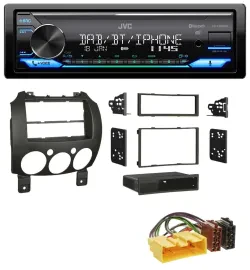 JVC Bluetooth DAB USB MP3 Autoradio für Mazda 2 (ab 2007)