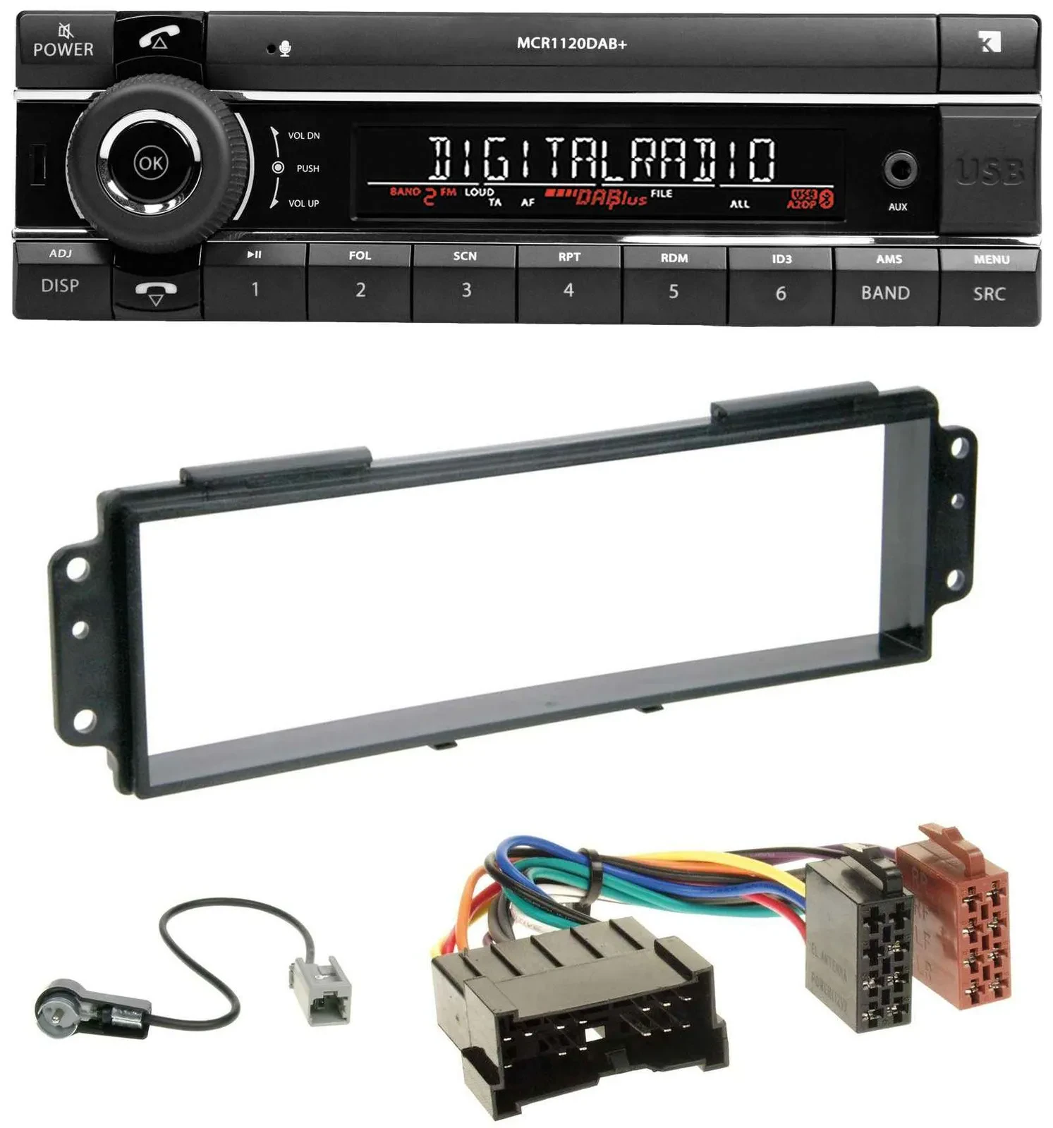 Автомагнитола для Kia Picanto (2008–2011) Kienzle Bluetooth, MP3, USB, DAB