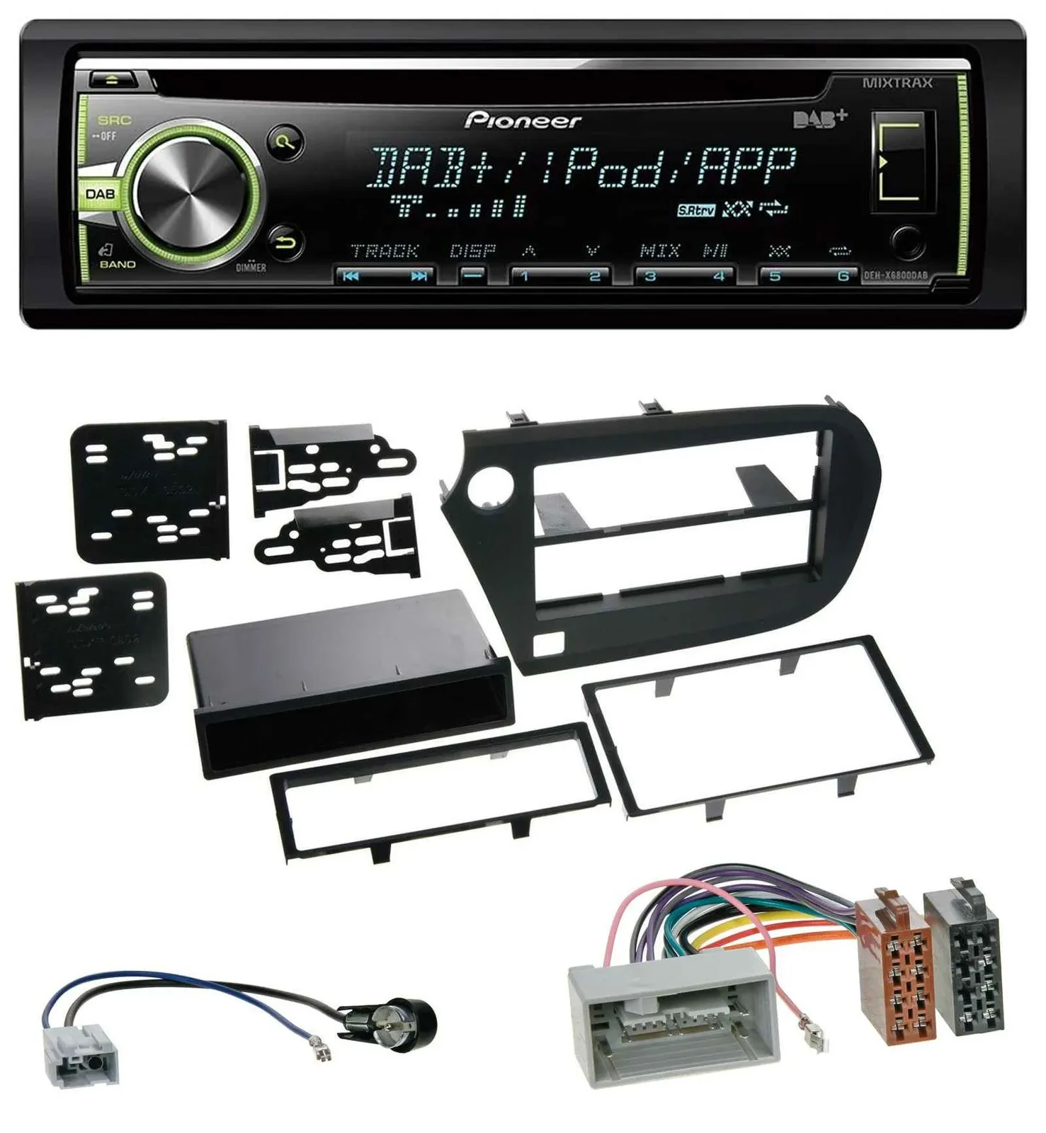 Pioneer DAB USB MP3 AUX CD Autoradio für Honda Insight (ZE2, 2009-2013)