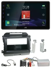 JVC DAB Lenkrad Bluetooth USB Autoradio für Kia Sportage 3 10-15 schwarz