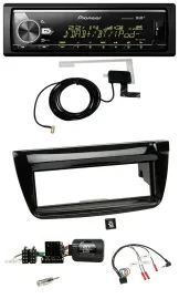 Автомагнитола для Fiat Doblo (2012–2015) Pioneer Bluetooth, DAB, USB, поддержка кнопок на руле, черный (piano black)